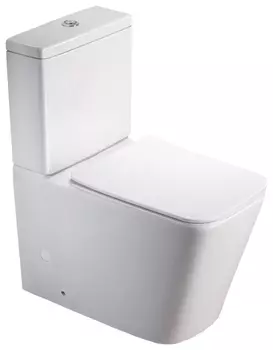 Унитаз напольный SantiLine SL-5017 с бачком, безободковый, белый