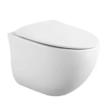 Унитаз подвесной Black&White W-751 сиденье Soft-Close, белый