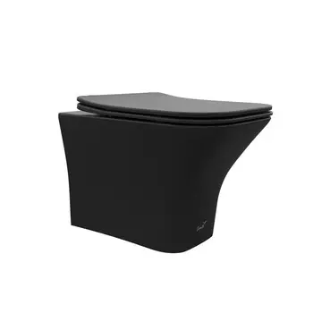 Унитаз подвесной Ceruttispa Vettore Aria MB CT7506 с сиденьем микролифт, матовый черный