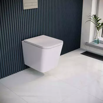 Унитаз подвесной RGW SW-45 65420245-01 безободковый, с сиденьем микролифт, белый