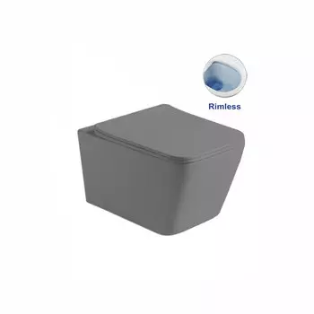 Унитаз подвесной Vincea Q-Line VT1-12MG сиденье с микролифтом, серый матовый