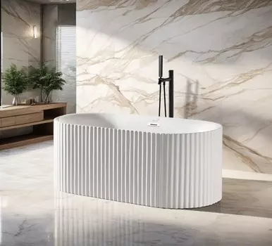 Ванна акриловая Ceruttispa Ceza's mw 170x75 CT10348 отдельностоящая, белая матовая