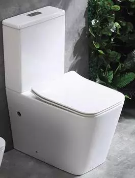 Унитаз-компакт CeramaLux 2170AXMW с сиденьем микролифт, белый матовый