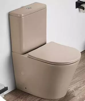 Унитаз-компакт CeramaLux 2179XMC с сиденьем микролифт, капучино матовый