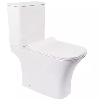 Унитаз-компакт Ceruttispa Vettore MW CT9240 безободковый, с сиденьем микролифт, белый матовый