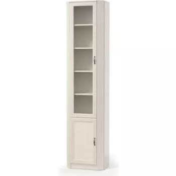 Шкаф комбинированный Олимп В-20 вудлайн кремовый/ Masa Decor аруша венге/профиль: Masa Decor аруша венге/стекло