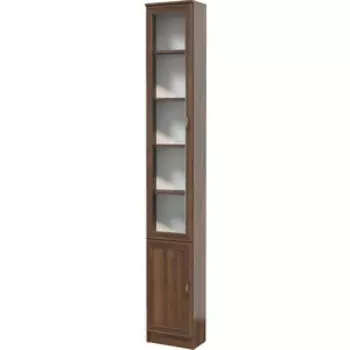 Шкаф комбинированный Олимп В-21 дуб кальяри/ Masa Decor дуб кальяри/профиль: Masa Decor дуб кальяри/стекло