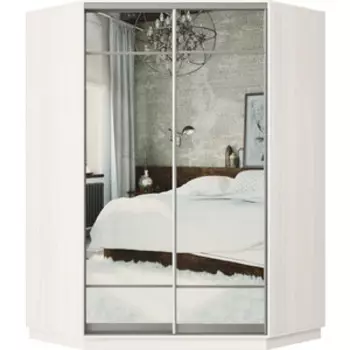 Шкаф-купе Классика 73 (каркас каттхульт, фасады 10/10 зеркало) профиль серебро 73.2400.1100.450.(10.10.).03.(00.00.).01