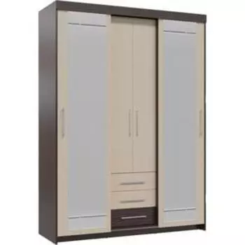 Шкаф-купе с ящиками Гранд Кволити Олимп 4-4007 венге/дуб млечный