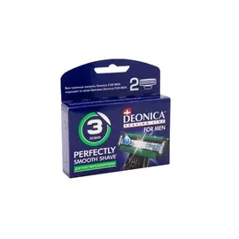 Сменные кассеты для бритвы Deonica for men 3 лезвия 2 шт