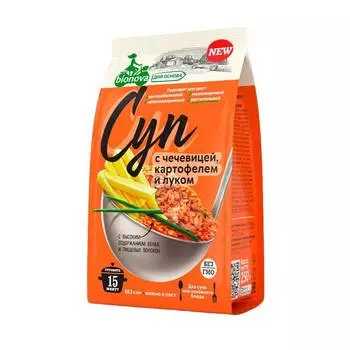 Смесь Bionova Для приготовления супа с чечевицей, картофелем и луком, 250 г