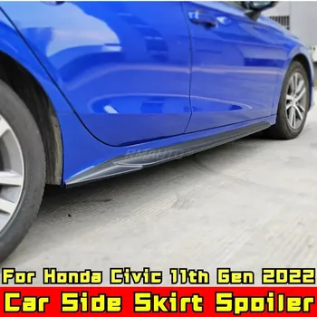 Автомобильная боковая юбка Civic, глянцевая черная боковая юбка в спортивном стиле, диффузор для губ для Honda Civic 11th Gen 2022, автомобильные аксессуары