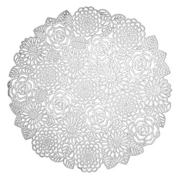 Салфетка Decor de table Home Rose подставка серебристая ПВХ, 38 см
