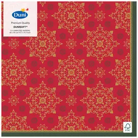 Салфетки бумажные трехслойные Duni SOFT X-MAS DECO RED 40 см 12 шт