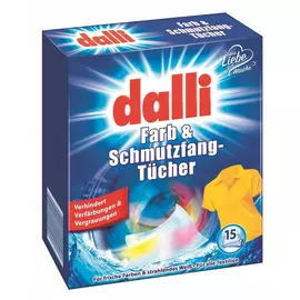 Салфетки Dalli для стирки одежды универсальные, 15 шт