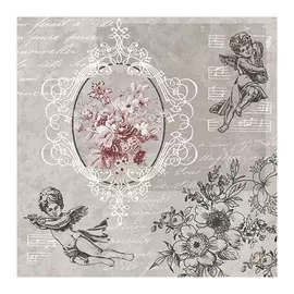 Салфетки для декупажа Paw Ангелы среди цветов трехслойные 33x33 см 20 шт