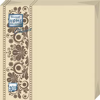 Салфетки Home collect classic бумажные капучино 3сл 20л