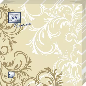 Салфетки Home collect premium бумажные грация 40х40 3сл 20л