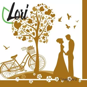 Салфетки Lori Comfort бумажные Пара 2х-слойные 33х33 см, 16 шт