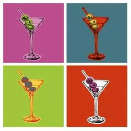 Салфетки трехслойные Paper+Design Martini 33х33 см 20 шт