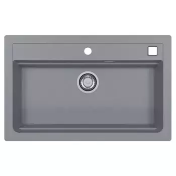 Кухонная мойка Alveus Granital Atrox 40 Concrete-G81 790х500х195 с сифоном, серая (1140446)