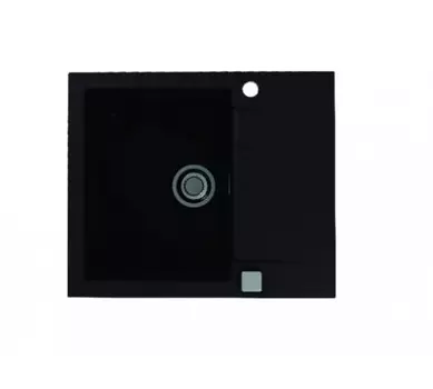 Кухонная мойка Alveus Granital Cadit 10 Carbon-G91 590х500х200 с сифоном, черная (1132021)