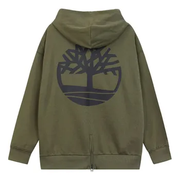 Толстовка tree logo hoodie 'olive green' Timberland, зеленый