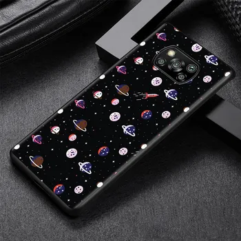 Чехол с изображением астронавта из мультфильма для Xiaomi Poco X3 NFC M3 M4 Pocophone F1 F3 Redmi Note 9s 9 8 10 Pro, черный, мягкий чехол для телефона Xiaomi Poco M4Pro 5G