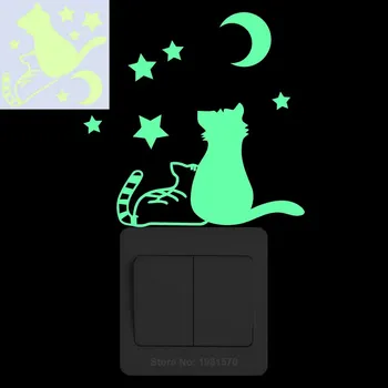 Светящаяся наклейка с котом NICELET