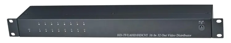 Распределитель SC&T CD1632HD HDCVI/HDTVI/AHD/CVBS (16вх./32вых.). Поддержка NTSC, PAL. Встроенная защита от скачков напряжения (TVS)