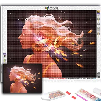 5D DIY мультфильм девушка Аватар вышивка крестом стразы Алмазный рисунок вышивка мозаика домашний декор Full Round 20X30CM