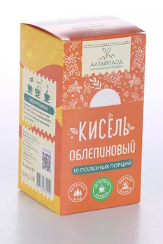 Кисель АлтайПлод Облепиховый витаминизир сухой, 20 г, 10 шт, саше