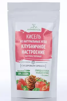 Кисель Клубничное настроение кедр орех/стевия б/сахара, 160 г