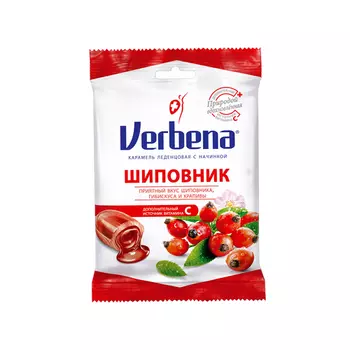 Карамель Вербена шиповник, 60 г