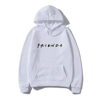 Осенние толстовки унисекс Harajuku Friends с принтом и длинными рукавами, большие толстовки с капюшоном Y2k, повседневная женская толстовка с капюшоном, одежда унисекс 2XL