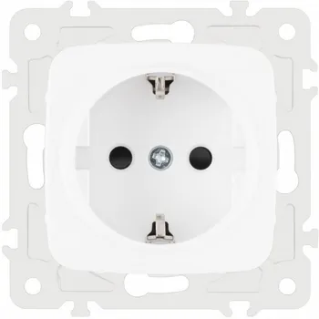 Розетка с заземлением Arte Milano am-205 205.40-1.white