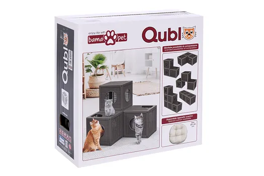 Домик BAMA PET QUBLO д/кошек 35х35х35 см бежевый