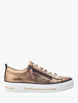 Кроссовки Moda in Pelle Filician Metallic Leather Zip Detail, золотой