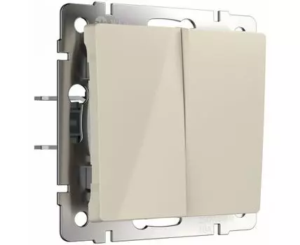 Выключатель двухклавишный без рамки Werkel слоновая кость W1123003
