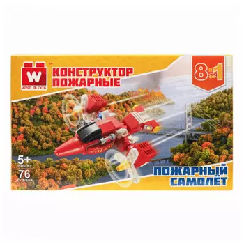 Конструктор вайс блок пожарный самолёт 8 в1 40423