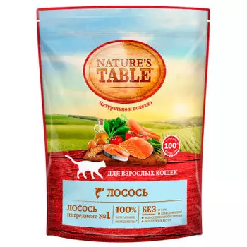 Корм для кошек Nature`s табле 650г для взрослых кошек лосось