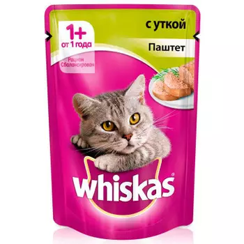 Корм для кошек Whiskas 85 г паштет утка