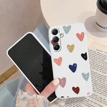 Мягкий силиконовый чехол с рисунком в виде сердца для Samsung A55 35 M35 S24 Xiaomi Redmi Note 13 Pro iPhone Huawei Honor Realme Camera Защитный противоударный чехол Samsung Galaxy S9 Plus
