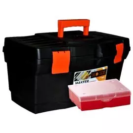 ящик для инструмента 16" с пл. замками master economy + блок для мелочей 14*13см br3708чрор-а