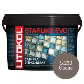 затирка эпоксидная litokol starlike evo, цвет серый s.230, 2,5 кг
