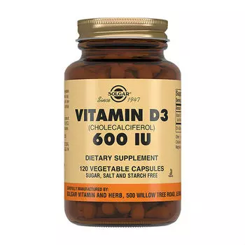 Solgar Витамин D3 600 МЕ капсулы 120 шт.