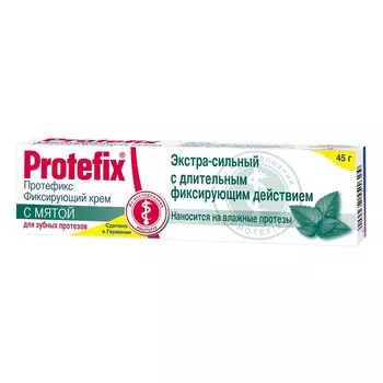 Protefix Крем фиксирующий экстра-сильный для зубных протезов с мятой 45 г