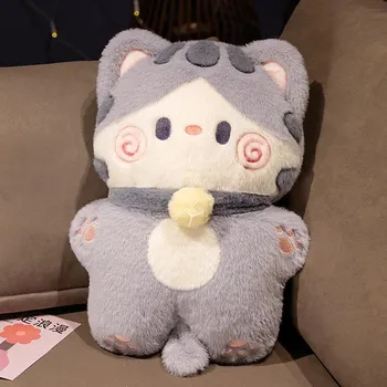 Новая кукла-кошка, плюшевая игрушка, детская кровать, подушка-котенок для сна, тряпичная кукла, подарок для мальчиков и девочек 30*40