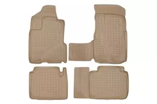 Коврики в салон HONDA CR-V 2002-2006, 4 шт. (полиуретан, бежевые)