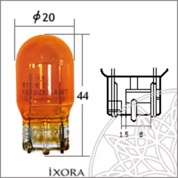 ЛАМПА ДОПОЛНИТЕЛЬНОГО ОСВЕЩЕНИЯ 12V 21W ОРАНЖЕВЫЙ T20 (ECE) WY21W